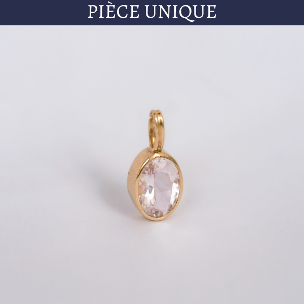 Pendentif Tourmaline Rose Poudré