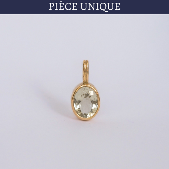 Pendentif Tourmaline Vert Amande